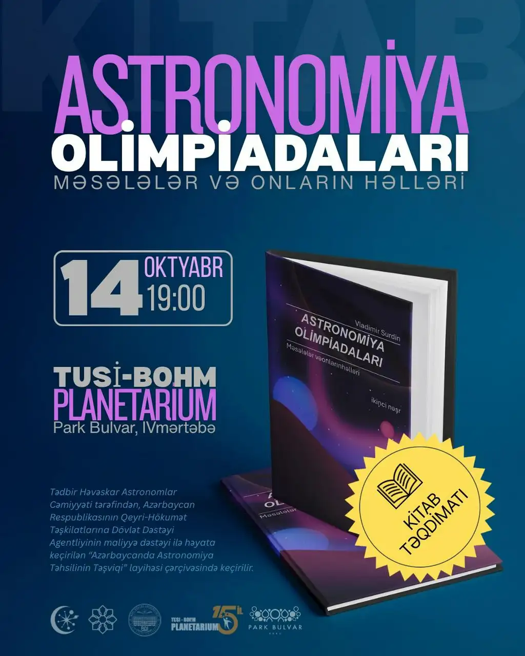 “Astronomiya Olimpiadaları: Məsələlər və onların həlləri”kitabının təqdimatı!